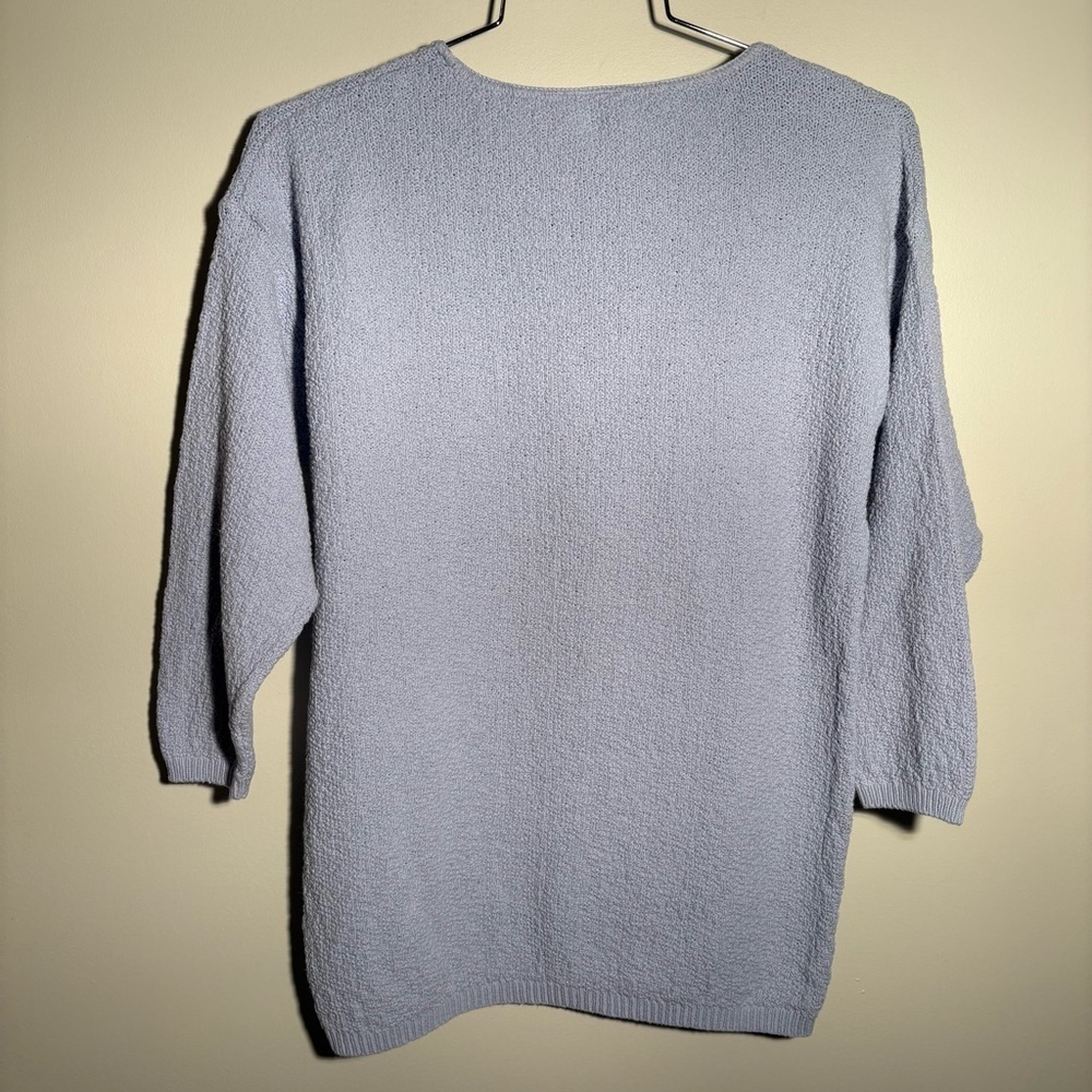 Vintage Basic Editions Light Periwinkle Cotton Sw… - image 7